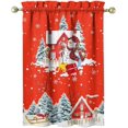 thumbnail image 3 of 3 Piece Christmas Kitchen Curtains and Valances Set for Windows Christmas Kitchen Window Curtains Over Sink Decor 27.5x36 in, 3 of 6