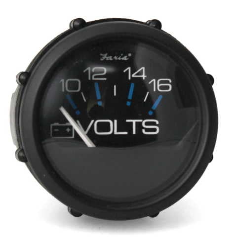 Faria Boat Volt Gauge VP9153A | Chesapeake Black 2 Inch Regal