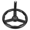 thumbnail image 1 of Lathe Handwheel, More Comfortable Hold Black 250x25mm Anti Slip   Hand Wheel Labor Saving  For All Types Machine Tools, 1 of 8