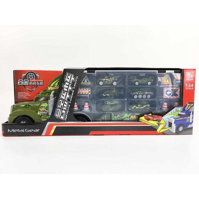 Big Daddy Army Transport Truck Military Toy Truck with Lights and Sound Emergency Quick Release Effect