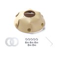 thumbnail image 1 of Vintage Lampshade LED Lamp Protective Cover Decorative Light PU Leather, 1 of 8