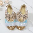 thumbnail image 4 of Girls Glitter Bowknot Ballet Mary Jane Flat School Dance Party Casual Dress Shoes, 4 of 6