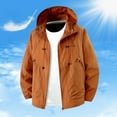thumbnail image 2 of FYEGRE Men's Lightweight Hooded Windbreaker Jacket for Spring Summer Outdoor Hiking and Daily Comfort Wear with Breathable Fabric Brown L, 2 of 3
