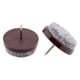 thumbnail image 1 of Deslizadores de muebles de fieltro marrón de 24 mm con clavos - Protectores de piso para patas de silla - Deslizadores de silla de fieltro con clavos Deslizadores marrones Cabeza Silla Pata de mesa Pr, 1 of 5