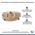 thumbnail image 4 of CTM  Synthetic Leather Belt with Oval Buckle (Women's Plus), 4 of 4