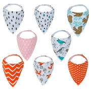 KaWaii Baby Bandana Bib Scarf Super Absorbent Baby Gift Set 8-Pack - Love Is In The Air
