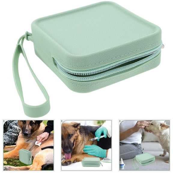 LEORX Dog Treat Pouch Green Silicone 1Pcs 3.9x1.2in