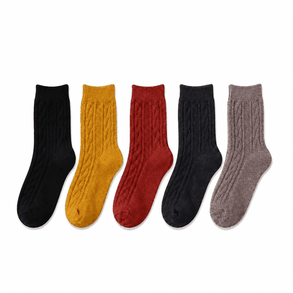 Warm Wool Socks for Women – 5 Pairs Super Cozy Thick Crew Winter Socks, Soft Thermal Knit Socks for Cold Weather, Great Gift for Family, Friends, Women, Mom, Christmas, Birthday