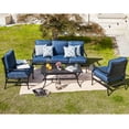 thumbnail image 3 of Every Season Iron 4 Piece Outdoor Conversation Set with Sofa, 3 of 11