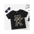 thumbnail image 1 of Camiseta de manga corta con estampado acolchado de oso Dabbing, de almacén local, de algodón de 220 g para hombre, fresca y cómoda, prenda versátil de verano, regalo perfecto., 1 of 6