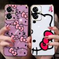 thumbnail image 2 of Pink Art Hello Kitty Cat Cover Smooth E-TPU Phone Case REALME GT 2 NEO3 MASTER 7 8 8I 9 9I 10 11 PRO C30 C33 C35 C53 C55 5G Case, 2 of 5