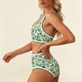 thumbnail image 4 of UQJfacai Bikini Sets for Women Summer High Waisted 2 Piece Bathing Suit Sporty Adjustable Straps Swimsuit Floral Cute Swimwear M, 4 of 5