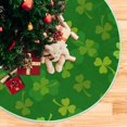 thumbnail image 5 of GZHJMY Lucky Clover Christmas Tree Skirt 36", St. Patrick's Day Tree Skirt Double Layers Polyester Easter Tree Skirt for St. Patrick's Day Holiday Party Decoration, 5 of 6
