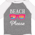 thumbnail image 4 of Inktastic Beach Please Sunglasses Gift Girls Long Sleeve Baby Bodysuit, 4 of 5