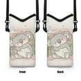 thumbnail image 7 of ZIATUBLES Neoprene Cellphone Sleeve Pouch Phone Bag with Adjustable Crossbody Strap Mobile Protection Case Bag Hook and Loop Fastener Phone Bag, 4 X 8 Inch, Cartoon Koala Bamboo Flower, 7 of 7