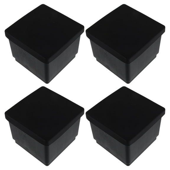 Worgeous 4pcs Non Slip Furniture Pads Square Rubber Anti Skid Caster Cups Leg Coasters Anti Sliding Floor Protectors for Furniture