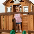 thumbnail image 6 of Backyard Discovery Echo Heights Cedar Wooden Elevated Playhouse, Slide, Play Kitchen, 6 of 13