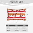 thumbnail image 3 of Plush Throw Pillow Covers, Lobster Stripes Pillow Cases with Invisible Zipper, Breathable Microfiber Pillow Cases Standard Size for Sleeping Bedroom Sofa Living Room 20x30, 3 of 5