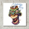 thumbnail image 4 of Epic Art 'Tiki Head 2 Screaming' by Flyland Designs, Acrylic Glass Wall Art, 12"x12", 4 of 8