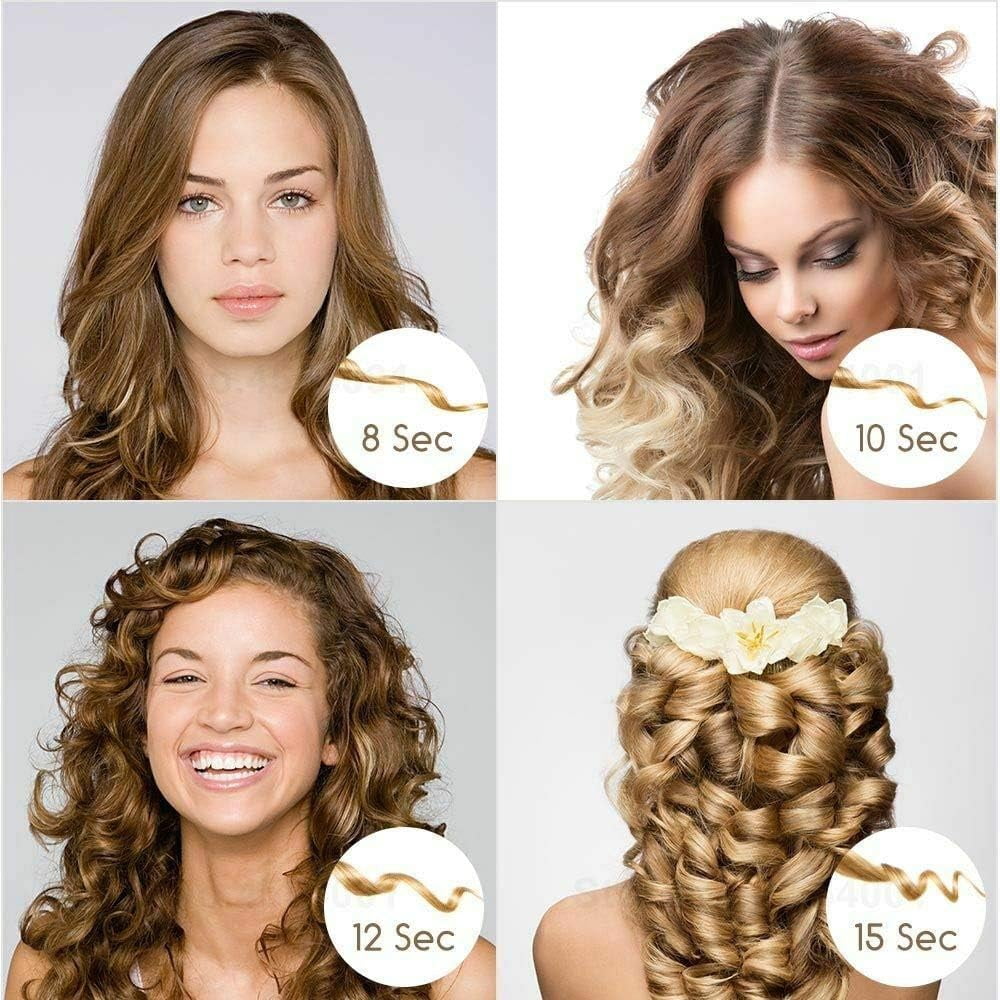 RKXQT Automatic Hair Curler LCD Digital Display Magic Anti-scalding Curlers Wave Hair Styling Tool Ceramic Heating Curling Iron