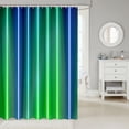 thumbnail image 2 of Green Blue Teal Shower Curtain Ombre Abstract Art Bathroom Curtains,Geometric Striped Fabric Shower Curtain Stripe Neon Gradient Bath Curtain Bathroom Decor 72"Wx72"L, 2 of 4