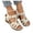 Beige, variant on hoksml Women's T-Strap Wedge Sandals, Adjustable Buckle Ankle Strap, Casual Summer Shoes, Multiple Colors