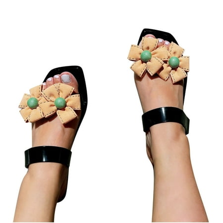 

Summer Sandals For Women Flat Slip On Sandals Roman Shoes Open Toe Casual Sandals