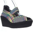 thumbnail image 1 of Womens STEVEN Steve Madden Brynn Woven Wedge Sandals - Bright Multi, 1 of 6