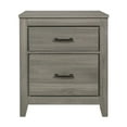 thumbnail image 4 of Modern Style Furniture Panel Bed and Nightstands 3pc Set Cal King Size Bedroom Dark Gray Headboard Footboard, 4 of 6