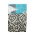 thumbnail image 2 of 100% Cotton Fabric Shower Curtain: Silver and White Floral Medallion Design, 72" x 72", 2 of 2