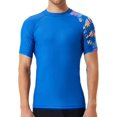 thumbnail image 1 of AIR-Men's Rash Guard Swim Shirt Short Sleeve UPF 50+ Sun Protection Swim Top SPF Quick Dry Water Shirt, 1 of 4