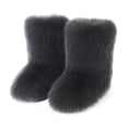 thumbnail image 4 of YLYL Women's Mid Calf Boots Fuzzy Fluffy Furry Warm Fur Lined Round Toe Winter Snow Boots Flat Shoes, 4 of 4