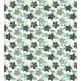 thumbnail image 3 of Ambesonne Floral Duvet Cover Set, Abstract Nostalgic Retro, King, Charcoal Grey Mint Green, 3 of 6