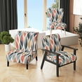 thumbnail image 1 of Designart "Retro Foliage Dream I" Multi-Color Drop Upholstered Accent Chair - Modern Arm Chair For Living Room, 1 of 7