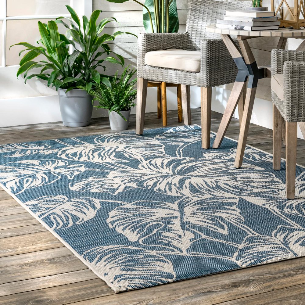 nuLOOM Belle Palm Leaves Indoor/Outdoor Area Rug