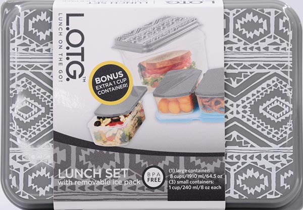 colors vary Lunch On The Go Containers With Removable Ice Pack LOTG BONUS CUP 