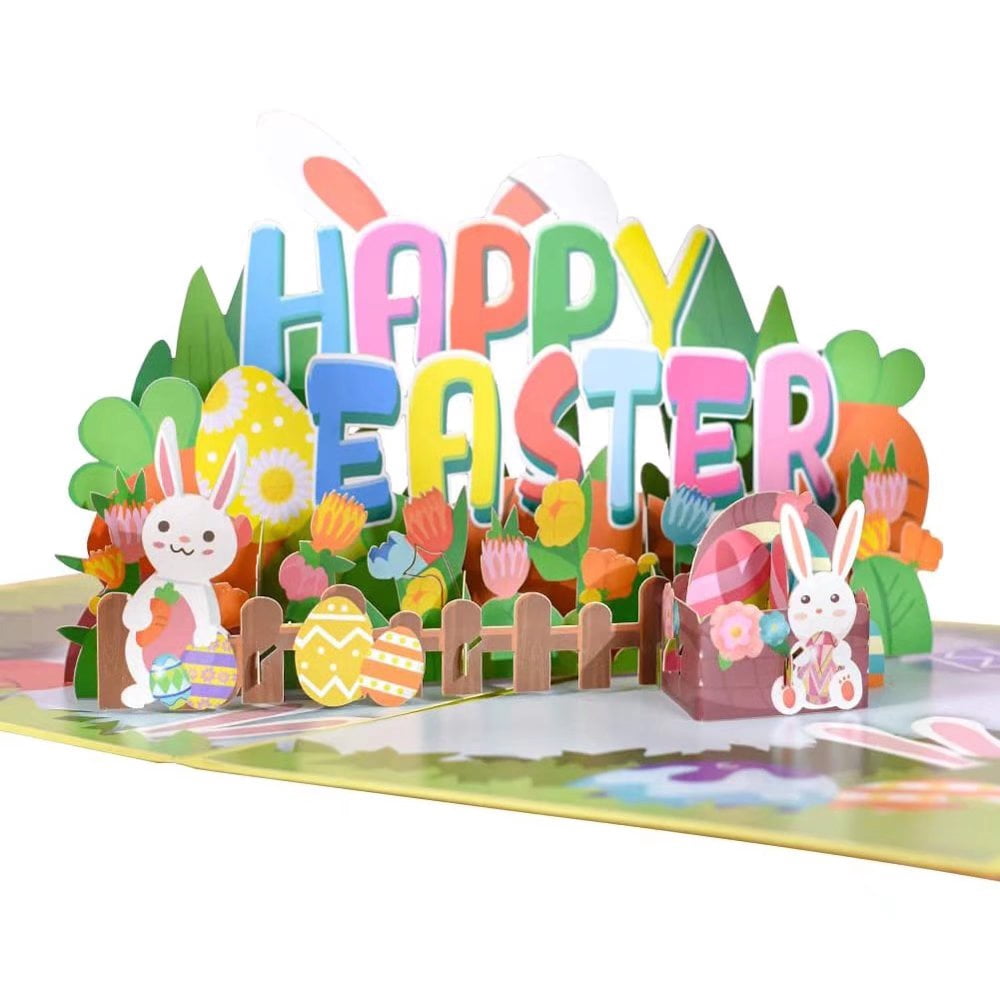 Pop Up Easter Card, Happy Easter Card for Children Child Women Wife Husband  3D Rabbit Greeting Cards for Easter (3PCS) - Walmart.com