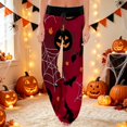 thumbnail image 2 of MEZZALL Halloween Printed Pajama Pants for Women Drawstring Waist Pumpkin Spider Web Pattern Comfortable Night Loungewear Bottoms, 2 of 5