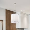 thumbnail image 2 of Nuvo Lighting Easton 3 Light Pendant Polished Nickel Finish White Linen Shade - Polished Nickel, 2 of 14