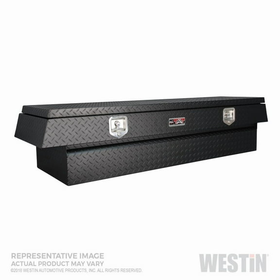 Westin/Brute V Shape Goose Neck 5th Wheel 57in Tailgate Box 1 Drawer/2 Swing Doors - Textured Black