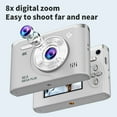thumbnail image 6 of Digital Camera under $5! kkbbma Digital Camera, 1080P HD 50MP Electronic Stabilization 8X Digital Zoom CCD Student Portable Camera for Kids Photography, Home Use, Travel Vlogging, 6 of 8