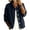Navy, variant on Women's Oversized Lapel Denim Jacket Button Front Loose Fitting Short Trucker Jean Coat Outerwear Streetwear Black S