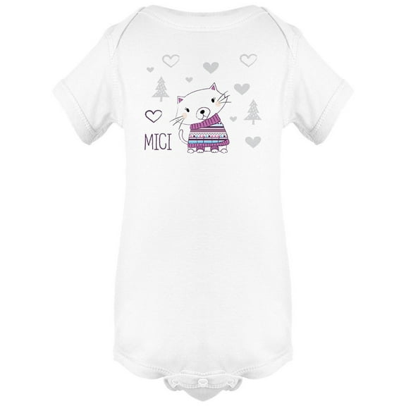 Mici Cat Bodysuit Infant -Image by Shutterstock,  Newborn