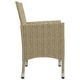 thumbnail image 5 of vidaXL Patio Dining Set Outdoor Dining Set Table Chair Poly Rattan and Glass, 5 of 57