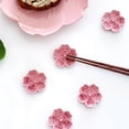 thumbnail image 7 of 1/3/4/7PCS Elegant Sakura Blossom Ceramic Chopsticks Rest Rack Dinner Spoon Stand Knife Fork Holder, 7 of 7