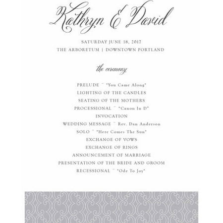 Elegant Script Deluxe Program Walmart Com