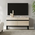thumbnail image 2 of Modern TV Stand for TVs up to 50 inch, Entertainment Center TV Console with Storage Cabinets and Metal Base,Media Console for Living Room, 2 of 9