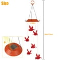 TSV Solar Powered Wind Chimes Light, Cardinal Red Bird Wind Belles