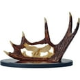 thumbnail image 4 of SZCO 15.25" Collector Knife, 9.25" Etched Stainless Steel Blade with Resin Display Stand, Decorative Stag Type Handle for Home and Office Decor, 4 of 7