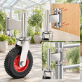 5in Heavy Duty Spring Loaded Gate Caster Wheels with Rubber Tire for ...